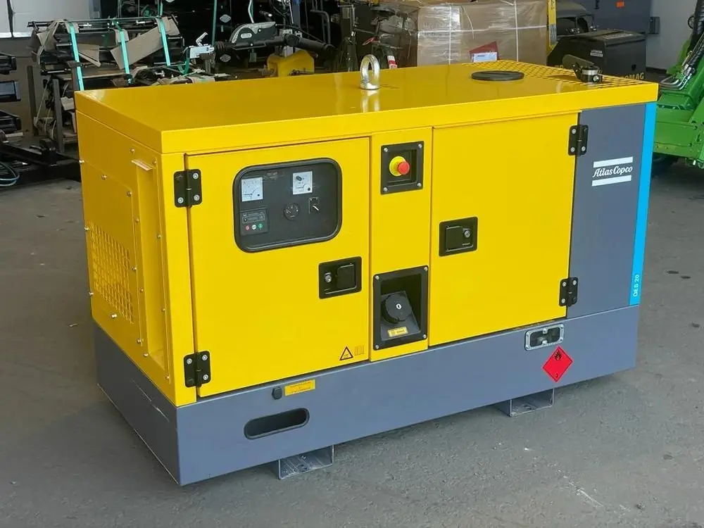 Grupo electrógeno Atlas Copco QES 20 con motor Kubota y cabina insonorizada